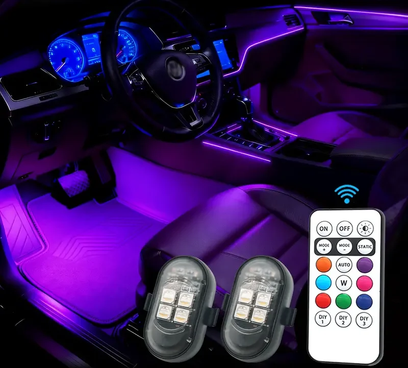 OŚWIETLENIE AMBIENT LED DO AUTA (4 SZTUKI)